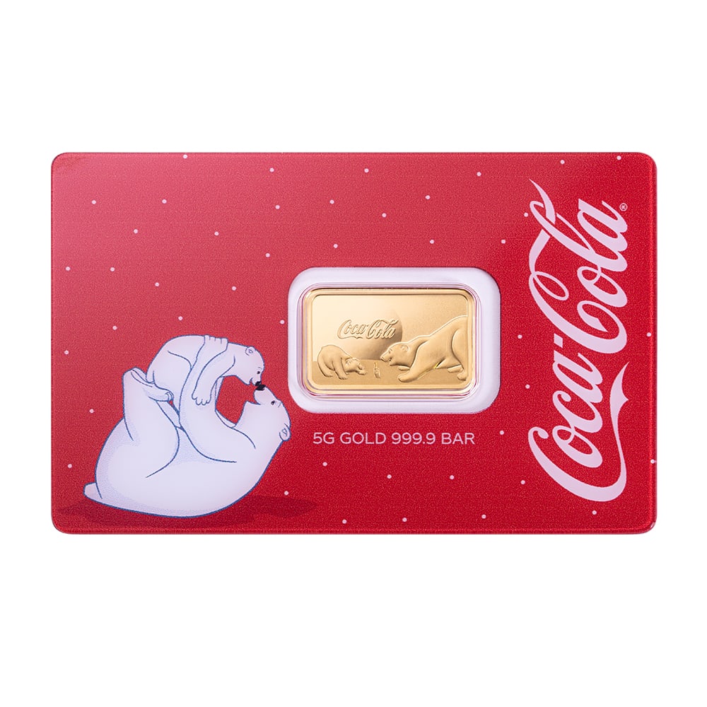 5 gram Gold Bar - PAMP Coca-Cola(R) Polar Bear: 5 gram Gold Bar - PAMP Coca-Cola(R) Polar Bear -- 5 gram Gold Bar - PAMP Coca-Cola(R) Polar Bear #TSD73069v14