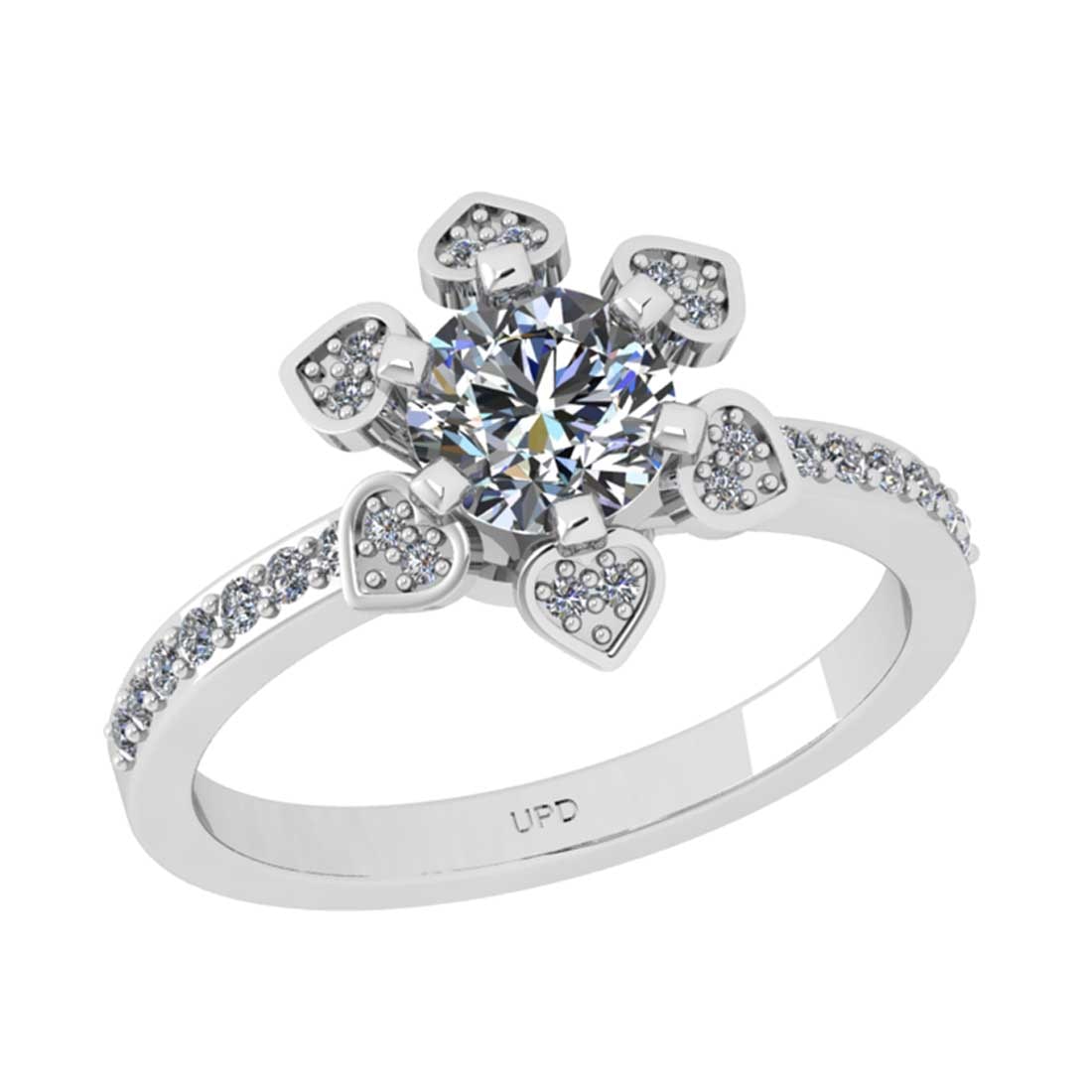 1.12 Ctw VS/SI1 Diamond 10K White Gold Engagement Halo Ring: 1.12 Ctw VS/SI1 Diamond 10K White Gold Engagement Halo Ring -- Center Diamond Weight : 0.90 Ctw ( Round Cut) Center Diamond Color :-J-K Center Stone Setting : Prong Clarity : VS/SI1 Total Weight Of Ct