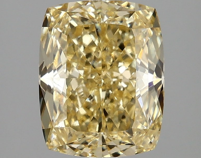 2.41 ctw. VS1 IGI Certified Cushion Cut Loose Diamond (LAB GROWN): 2.41 ctw. VS1 IGI Certified Cushion Cut Loose Diamond (LAB GROWN) -- IGI Certified Cushion Cut Loose Diamond (LAB GROWN) - Weight :- 2.41 ctw; Color :- Fancy Intense Yellow; Clarity :-VS1 #TSD69639v14