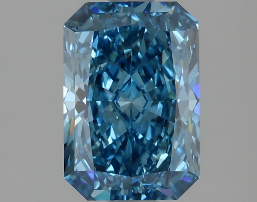 1.73 ctw. VS2 IGI Certified Radiant Cut Loose Diamond (LAB GROWN): 1.73 ctw. VS2 IGI Certified Radiant Cut Loose Diamond (LAB GROWN) -- IGI Certified Radiant Cut Loose Diamond (LAB GROWN) - Weight :- 1.73 ctw; Color :- Fancy Vivid Blue; Clarity :-VS2 #TSD72013v14