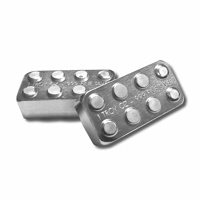 1 oz Silver Building Block Bar: 1 oz Silver Building Block Bar -- 1 oz Silver Building Block Bar #TSD28553v8