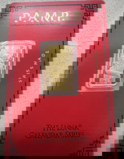 PAMP SUISSE LUNAR SERIES YEAR OF THE DRAGON 5 GRAM GOLD BAR: PAMP SUISSE LUNAR SERIES YEAR OF THE DRAGON 5 GRAM GOLD BAR #3SS22685v15