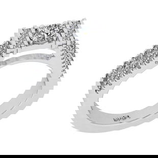 1.36 Ctw VS/SI1 Diamond 10K White Gold Engagement Ring (ALL DIAMOND ARE LAB: Center Diamond Weight : 0.45 Ctw (Round Cut) Color : J-K Clarity : VS/SI1 Setting : Prong Side Weight Of Ctw 0.91 Ctw Color : J-K Clarity : VS/SI1 Stone Setting : Prong Metal Weight : Approx 6.90