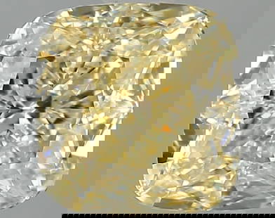 1.47 ctw. VVS1 IGI Certified Cushion Q Cut Loose Diamond (LAB GROWN): IGI Certified Cusq Cut Loose Diamond (LAB GROWN) - Weight :- 1.47 ctw; Color :- Fancy Intense Yellow; Clarity :-VVS1 #3SS23867v15