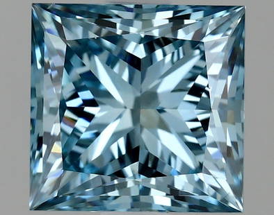 1.81 ctw. VS2 IGI Certified Princess Cut Loose Diamond (LAB GROWN): IGI Certified Princess Cut Loose Diamond (LAB GROWN) - Weight :- 1.81 ctw; Color :- Fancy Vivid Blue; Clarity :-VS2 #3SS67919v14