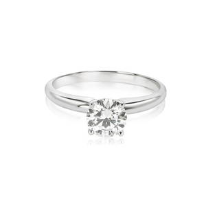 0.83 ctw 14K White Gold Solitaire Solitaire Ring (LAB-GROWN)