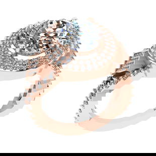 4.56 Ctw VS/SI1 Diamond 14K Rose Gold Engagement Ring (ALL DIAMOND ARE LAB: Center Diamond Weight :-3.50 Ctw ( Oval Cut) Color :- J-K Clarity :VS/SI1 Center Stone Setting : Prong Side Diamond Weight Of Ctw 1.06 Ctw Color : J-K Clarity :VS/SI1 Stone Setting : Prong Metal