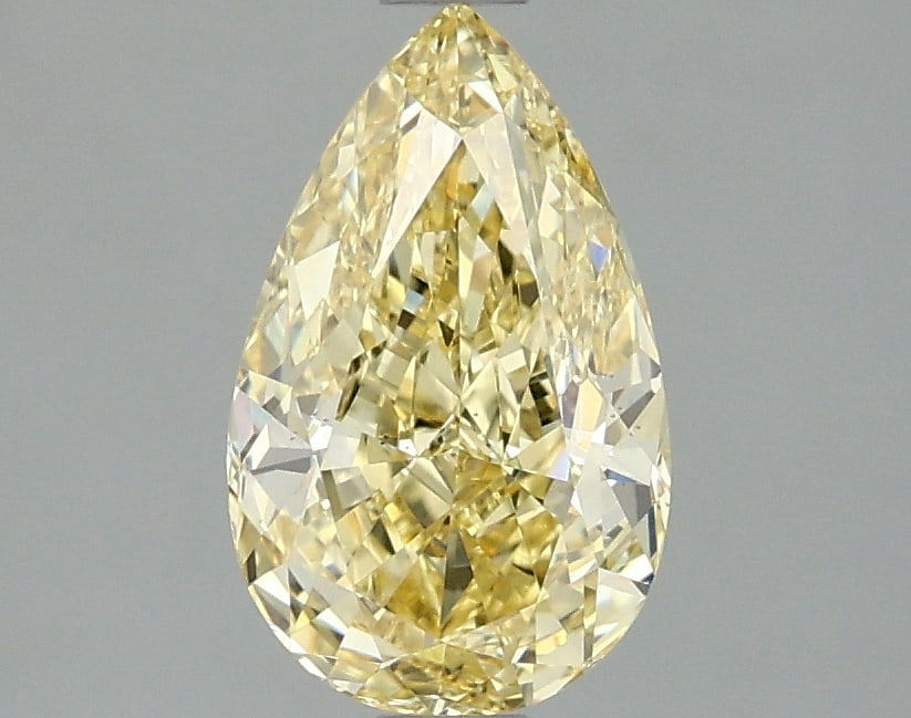 1.54 ctw. VS1 IGI Certified Pear Cut Loose Diamond (LAB GROWN): IGI Certified Pear Cut Loose Diamond (LAB GROWN) - Weight :- 1.54 ctw; Color :- Fancy Intense Yellow; Clarity :-VS1 #3SS68546v14
