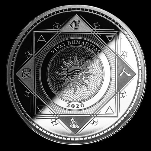 2020 Tokelau 1 oz Silver $5 Vivat Humanitas (Prooflike): 2020 Tokelau 1 oz Silver $5 Vivat Humanitas (Prooflike) #3SS65175v15