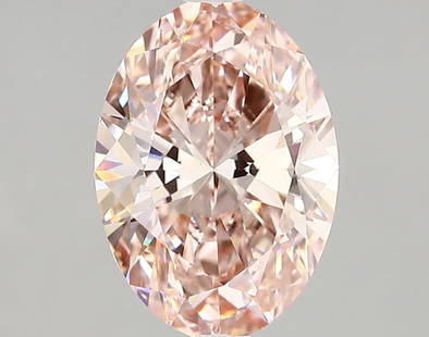 2.08ct VVS2 Oval cut IGI Certified Loose Diamond (LAB GROWN): IGI Certified Oval Cut LAB Grown Loose Diamond - Carat Weight: 2.08; Clarity: VVS2; Color: Fancy Vivid Pink #3SS77516v15