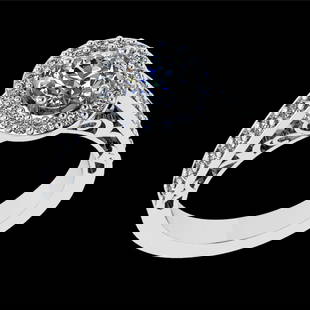 1.70 Ctw VS/SI1 Diamond Prong Set 18K White Gold Engagement Ring: Center Diamond Weight :-1.00 Ctw ( Round Cut) Color :- G-H Clarity : VS/SI1 Center Stone Setting : Prong Side Diamond Weight Of Ctw 0.70 Ctw Color : G-H Clarity : VS/SI1 Stone Setting : Prong Metal We