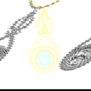 1.85 Ctw VS/SI1 Blue Topaz and Diamond 10K Yellow Gold Pendant (ALL DIAMOND: Center Stone Weight :-1.30 Ctw ( Round Cut) Center Stone Color :-Blue Topaz Center Stone Setting : Prong Side Diamond Weight Of Ctw 0.55 Ctw Color : J-K Clarity : VS/SI1 Stone Setting : Prong Metal