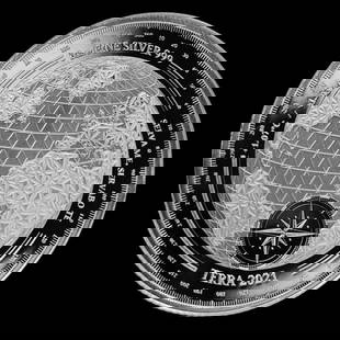 2021 Tokelau 1 oz Silver $5 Terra (Prooflike): 2021 Tokelau 1 oz Silver $5 Terra (Prooflike) #3SS65181v15