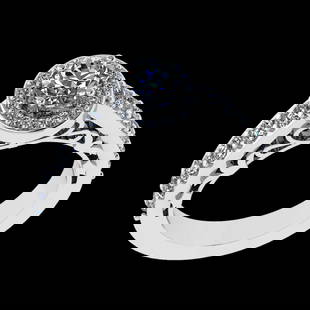 1.66 Ctw VS/SI1 Diamond Prong Set 18k white Gold Engagement Ring (ALL DIAMO: Center Daimond Weight :-0.66 Ctw ( Round Cut) Color : G-H Clarity : VS/SI1 Side Diamond Weight Of Ctw 1.00 Ctw Color : G-H Clarity : VS/SI1 Daimond Setting : Prong Metal Weight : Approx 5.68 gram 18k