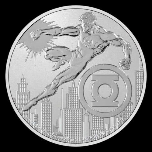 2022 Niue 1 oz Silver $2 DC Comics Justice League: Green Lantern: 2022 Niue 1 oz Silver $2 DC Comics Justice League: Green Lantern #3SS65168v15