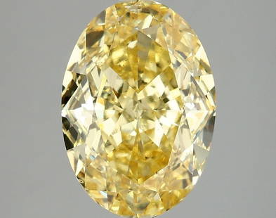 4 ctw. VS2 IGI Certified Oval Cut Loose Diamond (LAB GROWN): IGI Certified Ov Cut Loose Diamond (LAB GROWN) - Weight :- 4 ctw; Color :- Fancy Vivid Yellow; Clarity :-VS2 #3SS24147v15
