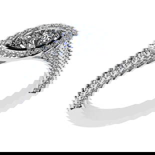 1.90 Ctw SI2/SI1 Diamond 14K White Gold Engagement Ring (ALL DIAMOND ARE LA: Center Diamond Weight :-1.00 Ctw ( Marquise cut) Color :- G-H Clarity : SI2/SI1 Center Stone Setting : Prong Side Diamond Weight Of Ctw 0.90 Ctw Color : G-H Clarity : SI2/SI1 Stone Setting : Prong Met