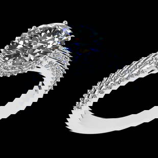 3.59 Ctw SI1/SI2 Diamond 10k white Gold Engagement Ring (ALL DIAMOND ARE LA: Center Daimond Weight :-2.75 Ctw ( Round Cut) Color : J-K Clarity : SI1/SI2 Side Diamond Weight Of Ctw 0.84 Ctw Color : J-K Clarity : SI1/SI2 Daimond Setting : Prong Metal Weight : Approx 4.91 gram 10
