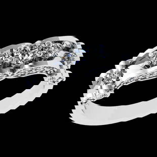 1.03 Ctw VS/SI1 Diamond 10k white Gold Engagement Ring (ALL DIAMOND ARE LAB: Center Daimond Weight :-0.25 Ctw ( Round Cut) Color : J-K Clarity : VS/SI1 Side Diamond Weight Of Ctw 0.78 Ctw Color : J-K Clarity : VS/SI1 Daimond Setting : Prong Metal Weight : Approx 4.91 gram 10k