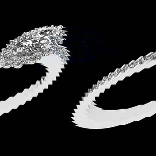 1.68 Ctw SI1/SI2 Diamond 10k white Gold Engagement Ring (ALL DIAMOND ARE LA: Center Daimond Weight :-0.84 Ctw ( Round Cut) Color : J-K Clarity : SI1/SI2 Side Diamond Weight Of Ctw 0.84 Ctw Color : J-K Clarity : SI1/SI2 Daimond Setting : Prong Metal Weight : Approx 3.48 gram 10