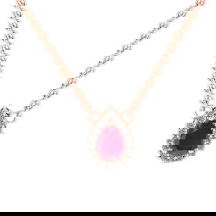 0.89 Ctw VS/SI1 Ruby and Diamond Prong Set 14K Rose Gold Necklace (ALL DIAM: Center stone Weight :-: 0.75 Ctw ( Pear Cut) Color :- Ruby Center Stone Setting : Prong Side Diamond Weight Of Ctw 0.14 Ctw Color : J-K Clarity : VS/SI1 Stone Setting : Prong Metal Weight : Approx 2.9