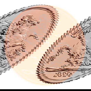 Great Britain Gold Coronation Sovereign 2024 BU: Great Britain Gold Coronation Sovereign 2024 BU #3SS68998v12