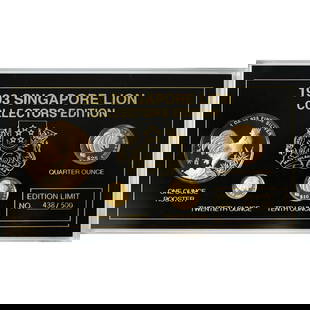 Singapore 4 Pc. Gold Set 1993 Year of the Rooster: Singapore 4 Pc. Gold Set 1993 Year of the Rooster #3SS68615v12