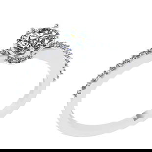 1.10 Ctw SI1/SI2 Diamond 14k white Gold Engagement Ring (ALL DIAMOND ARE LA: Center Daimond Weight :-0.84 Ctw ( Round Cut) Color : G-H Clarity : SI1/SI2 Side Diamond Weight Of Ctw 0.26 Ctw Color : G-H Clarity : SI1/SI2 Daimond Setting : Prong Metal Weight : Approx 3.18 gram 14