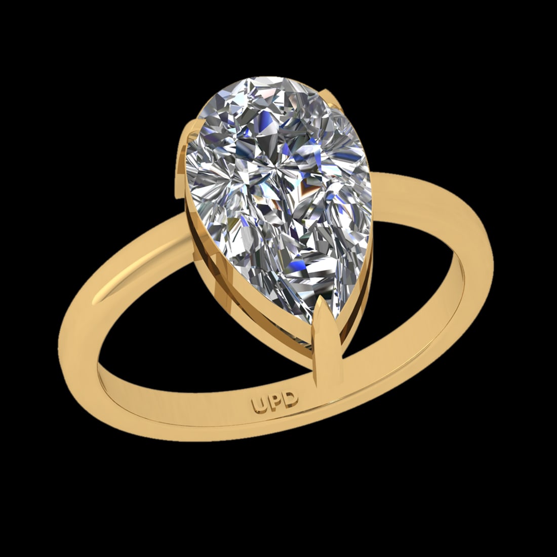 2.50 Ctw VS/SI1 Diamond Style 14 K Yellow Gold Solitaire Ring (ALL DIAMOND: Center Diamond Weight : 2.50 Ctw (Pear Cut) Center Diamond Color :- G-H Center Clarity : VS/SI1 Stone Setting : Prong Metal Weight : Approx 3.10 Gram 14 K Yellow Gold Solitaire Ring Current Ring Size-