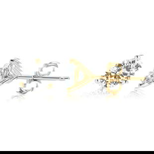 2.03 ctw 14K Yellow Gold 4 Prong Basket Pushback Round Stud: Shape: Round ;Metal Type: 14k Yellow Gold ;Style: 4 Prong Basket Pushback ;Color: F-G ;Clarity: SI (ALL DIAMOND ARE LAB GROWN ) ;Total Carat Weight: 2.03 #3SS14700v15