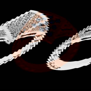 0.56 Ctw VS/SI1 Diamond Prong Set 18K Rose Gold Cluster Engagement Ring: Total Diamond Weight : 0.56 Ctw (Round cut) Center Diamond Color :- G-H Center Clarity : VS/SI1 Stone Setting : Prong Metal Weight : Approx 5.90 Gram 18K Rose Gold Cluster Cluster Engagement Ring