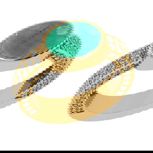 2.96 Ctw VS/SI1 Emerald and Diamond 14k Yellow Gold Engagement Ring (ALL DI