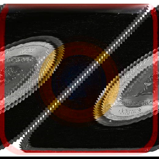 Gibraltar 1 Crown Bimetallic Gold and Titanium 2000 Mauritius Postage Stamp