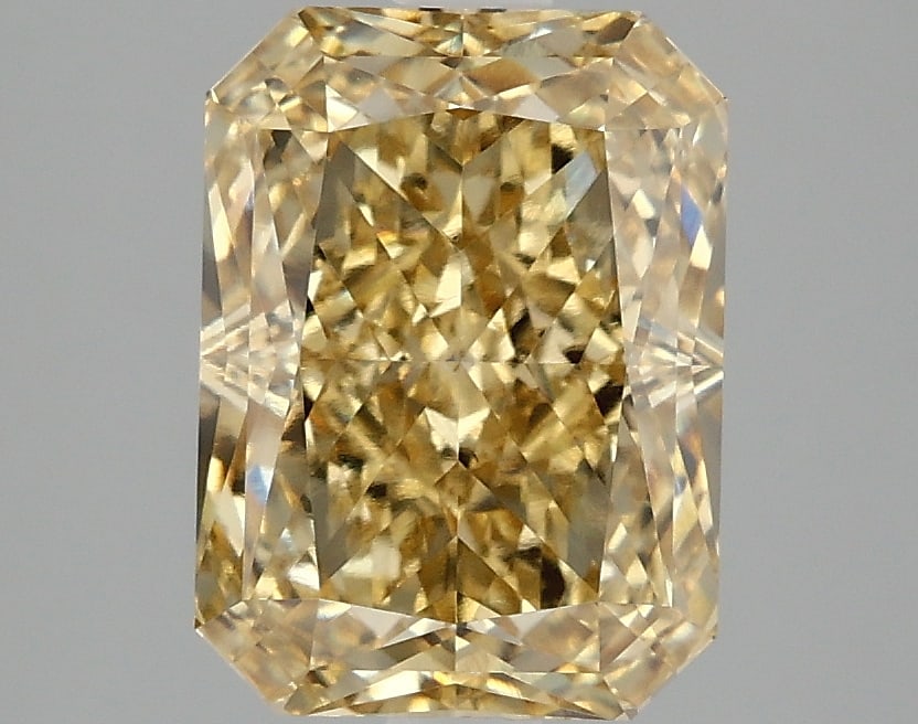 3.12ct Radiant Cut Lab Grown Diamond: IGI Certified Radiant Cut Loose Diamond (LAB GROWN) - Weight: 3.12cts; Color: Fancy Vivid Yellow; Clarity: VS1 #3SS95766v15
