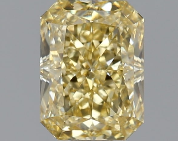 1.56 ctw. VS1 IGI Certified Radiant Cut Loose Diamond (LAB GROWN): IGI Certified Rad Cut Loose Diamond (LAB GROWN) - Weight :- 1.56 ctw; Color :- Fancy Intense Yellow; Clarity :-VS1 #3SS23935v15