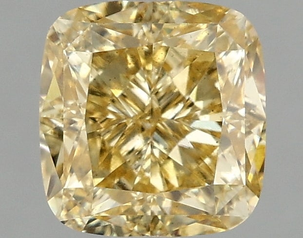 2.09 ctw. VS2 IGI Certified Cushion Q Cut Loose Diamond (LAB GROWN): IGI Certified Cusq Cut Loose Diamond (LAB GROWN) - Weight :- 2.09 ctw; Color :- Fancy Intense Yellow; Clarity :-VS2 #3SS24069v15