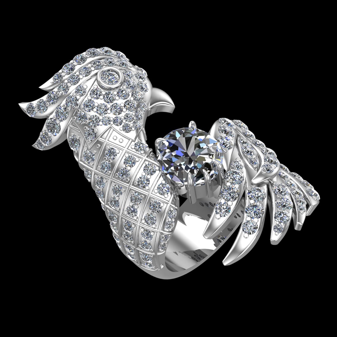 6.99 Ctw VS/SI1 Diamond 10k white Gold Engagement Ring (ALL DIAMOND ARE LAB (1 of 3)