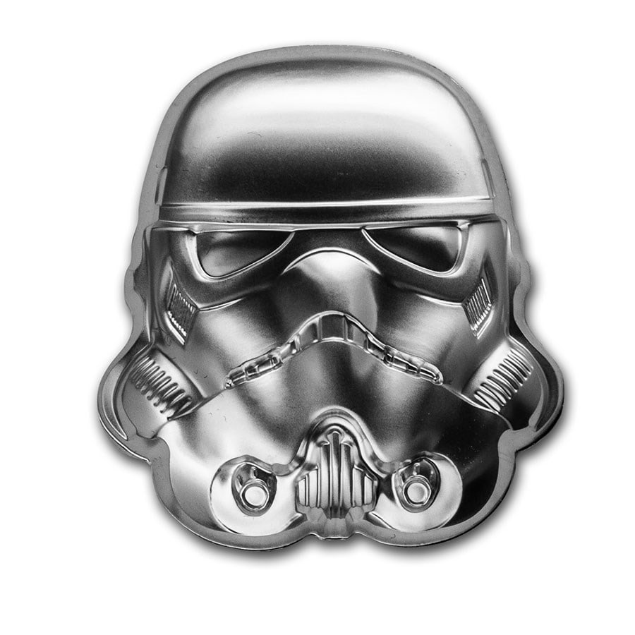 2020 Niue 2 oz Silver $5 Star Wars Stormtrooper Helmet UHR (1 of 1)
