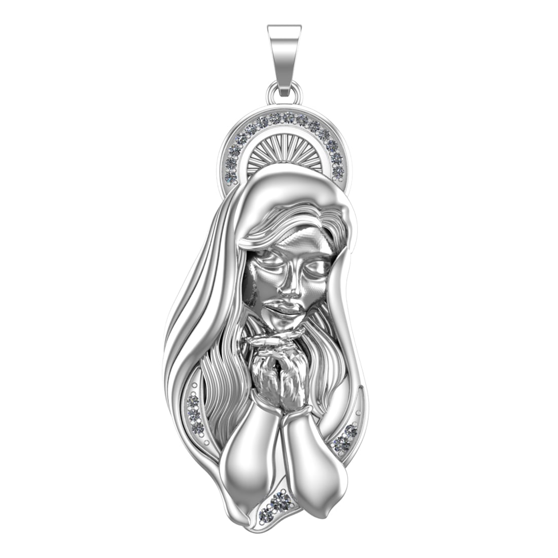 2.80 Ctw VS/SI1 Diamond 14k white Gold Pendant(ALL DIAMOND ARE LAB GROWN) (1 of 1)