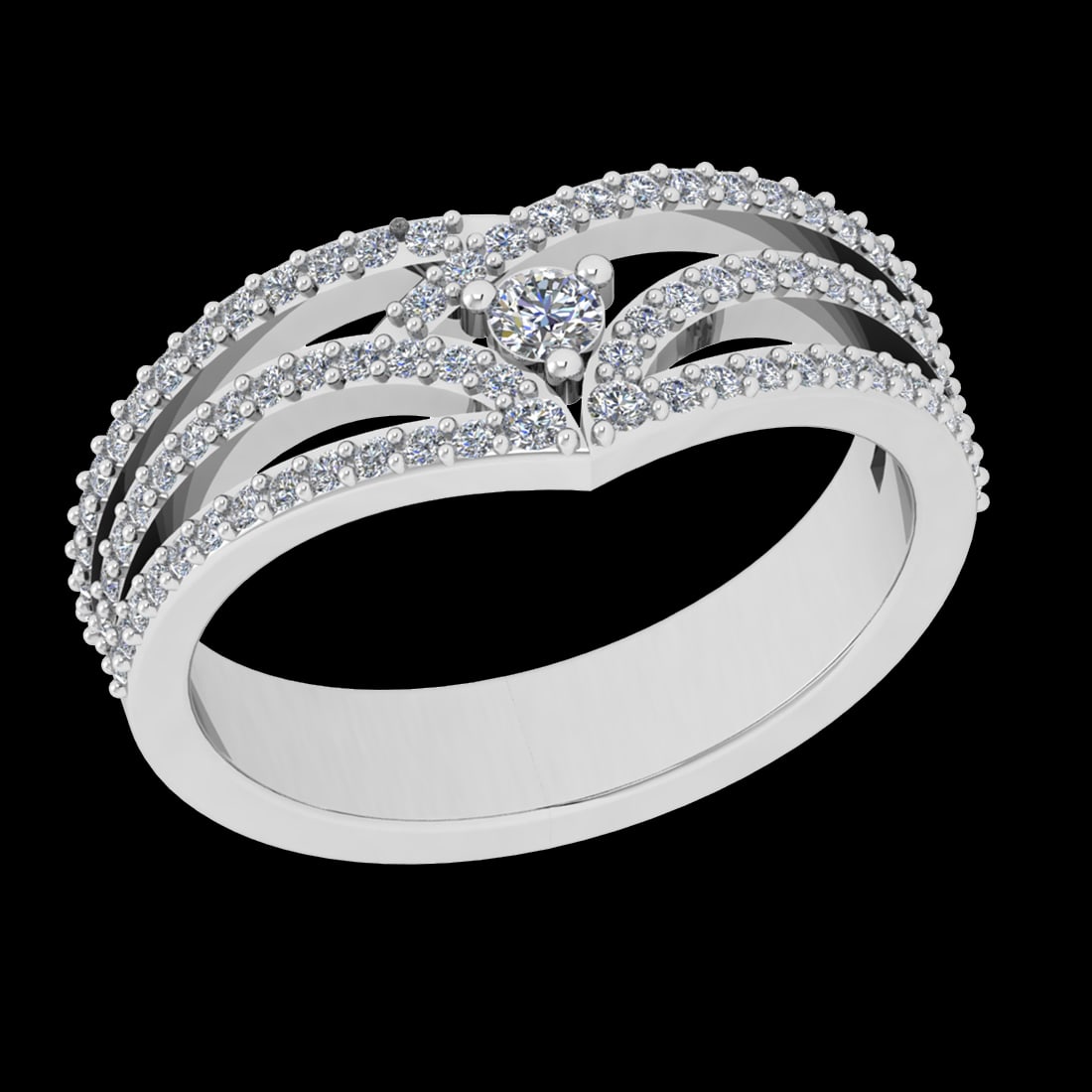 0.49 Ctw VS/SI1 Diamond 10k white Gold Engagement Ring (ALL DIAMOND ARE LAB (1 of 2)