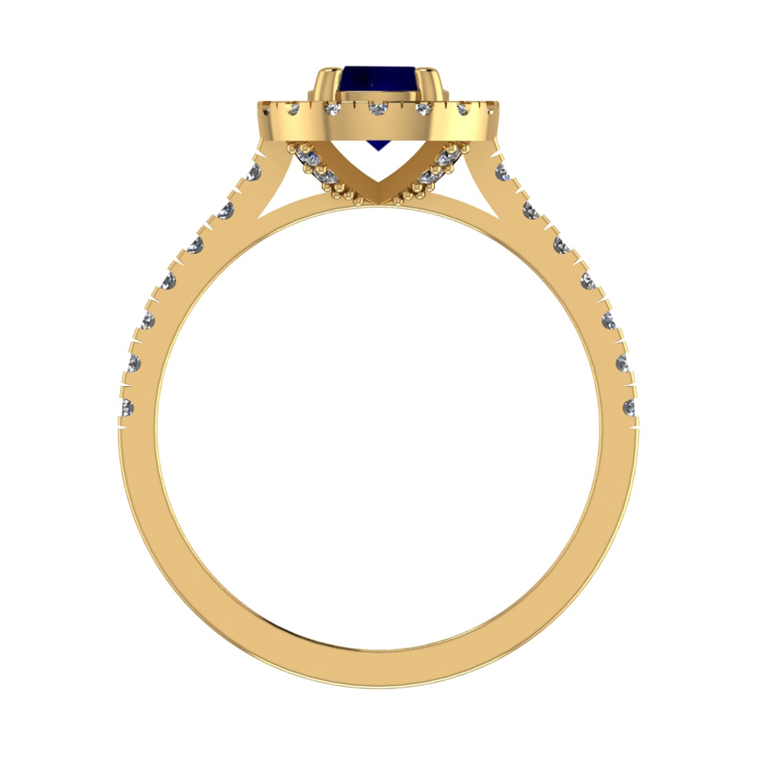0.92 Ctw VS/SI1 Blue Sapphire and Diamond 14k Yellow Gold Engagement Ring (: Center Stone Weight :-0.50 Ctw ( Round Cut) Center Stone Color :-Blue Sapphire Center Stone Setting : Prong Side Diamond Weight Of Ctw :- 0.42 Ctw Color : J-K Clarity : VS/SI1 Daimond Setting : Prong