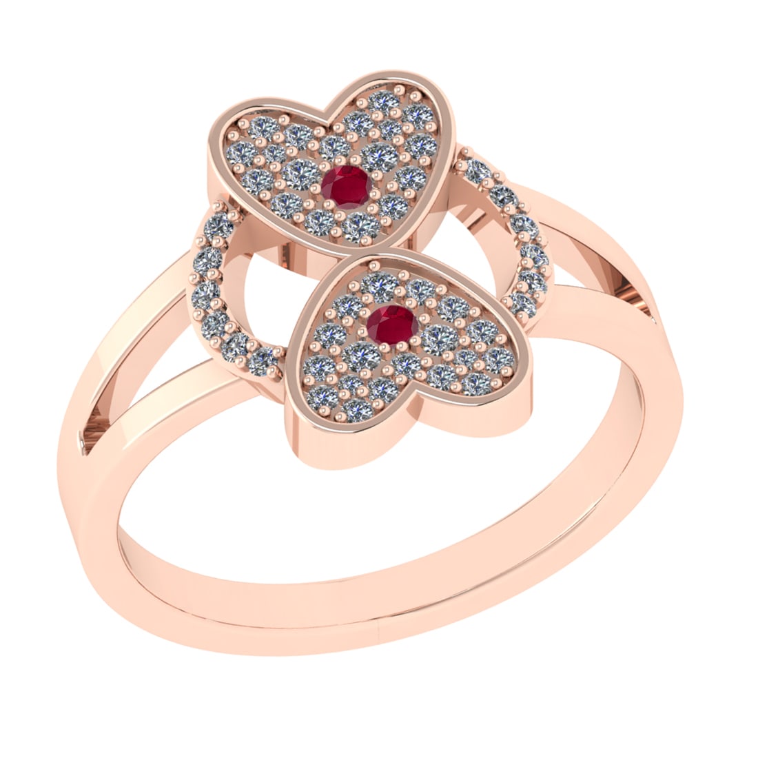 0.27 Ctw VS/SI1 Ruby and Diamond 14k Rose Gold Engagement Ring (ALL DIAMOND: Center Stone Weight :-0.03 Ctw ( Round Cut) Center Stone Color :-Ruby Center Stone Setting : Prong Side Diamond Weight Of Ctw :- 0.24 Ctw Color : J-K Clarity : VS/SI1 Daimond Setting : Prong Metal Wei