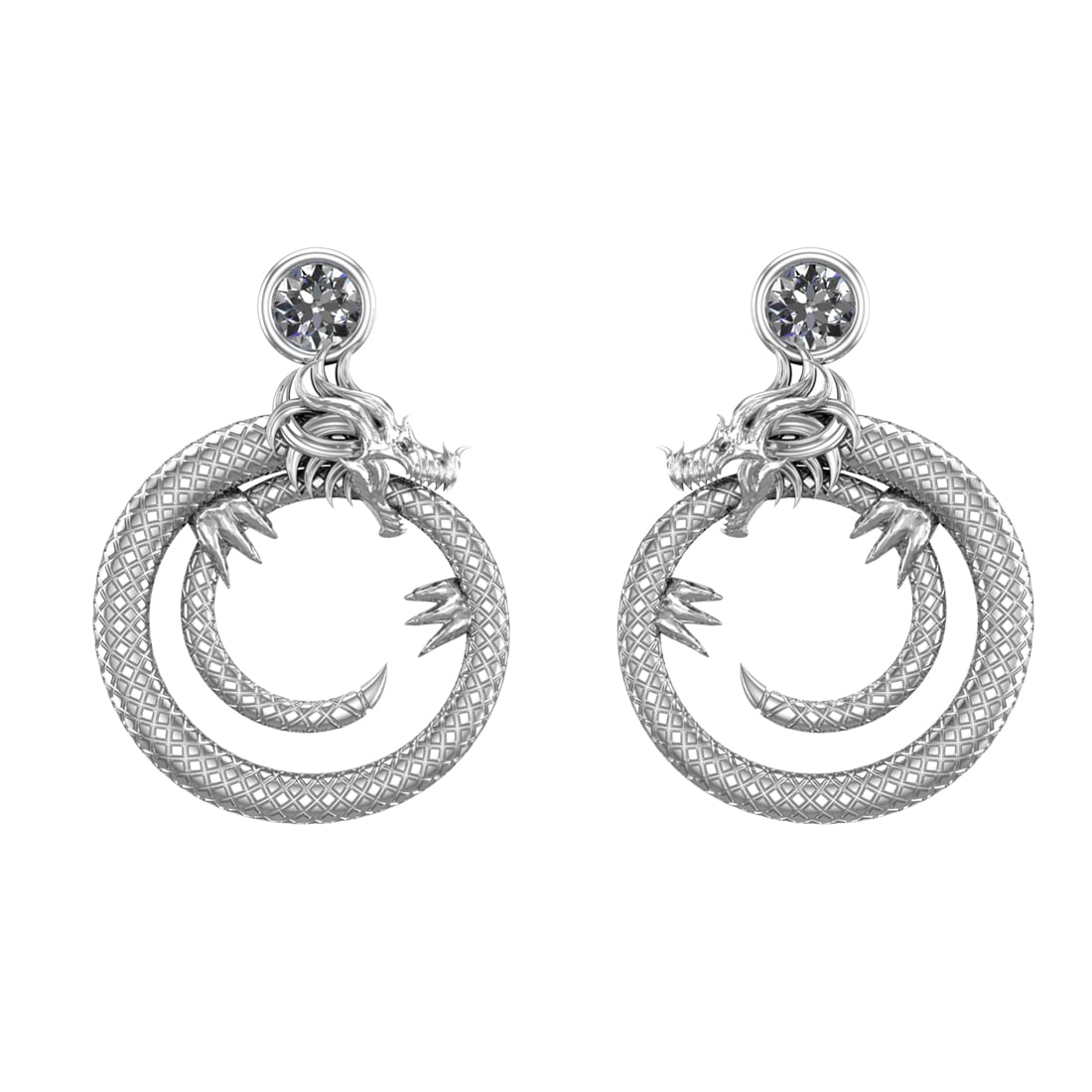 1.00 Ctw VS/SI1 Diamond Prong Set 14k white Gold Earrings (ALL DIAMOND ARE (1 of 1)