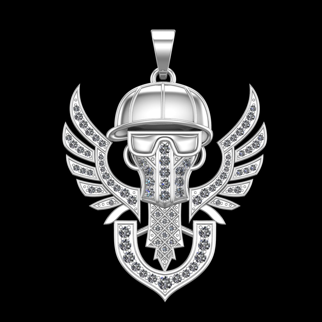 1.23 Ctw VS/SI1 Diamond Prong Set 10K white Gold Men s Theme Pandant: Total Daimond Weight :-1.23 Ctw Color : J-K Clarity : VS/SI1 Setting : Prong Metal Weight : Approx 20.01 gram 10K White Gold Men s Theme Pendant (ALL DIAMOND ARE LAB GROWN ) #3SS96316v15