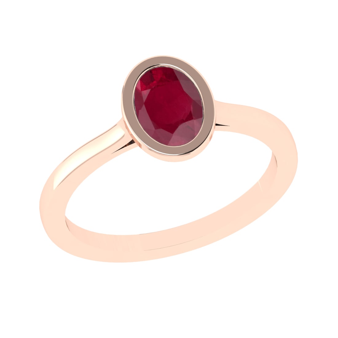 2.59 Ctw VS/SI1 Ruby Set 14k Rose Gold Solitaire Ring (ALL DIAMOND ARE LAB (1 of 2)