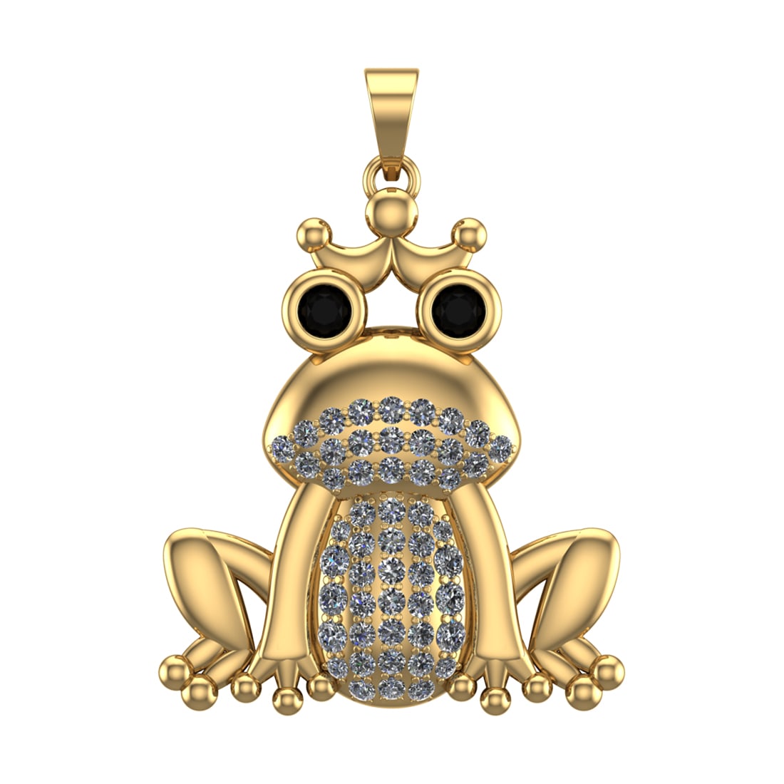 1.22 Ctw VS/SI1 Treated fancy black diamond Prong Set 14k Yellow Gold Panda (1 of 1)