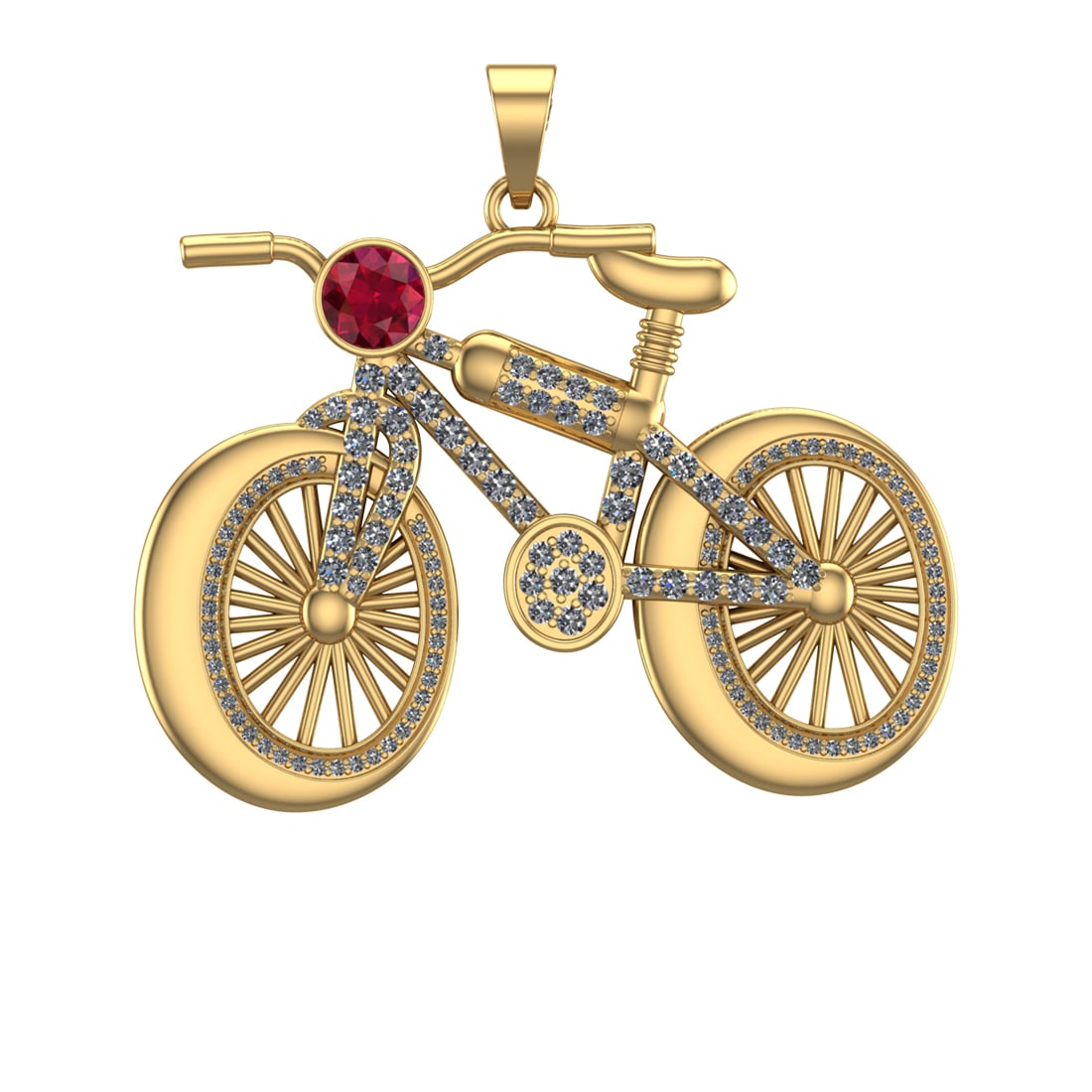 2.82 Ctw VS/SI1 Diamond 14k Yellow Gold Pendant (ALL DIAMOND ARE LAB GROWN (1 of 1)