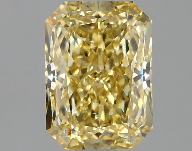 1.37 ctw. VS1 IGI Certified Radiant Cut Loose Diamond (LAB GROWN): IGI Certified Rad Cut Loose Diamond (LAB GROWN) - Weight :- 1.37 ctw; Color :- Fancy Vivid Yellow; Clarity :-VS1 #3SS23830v15