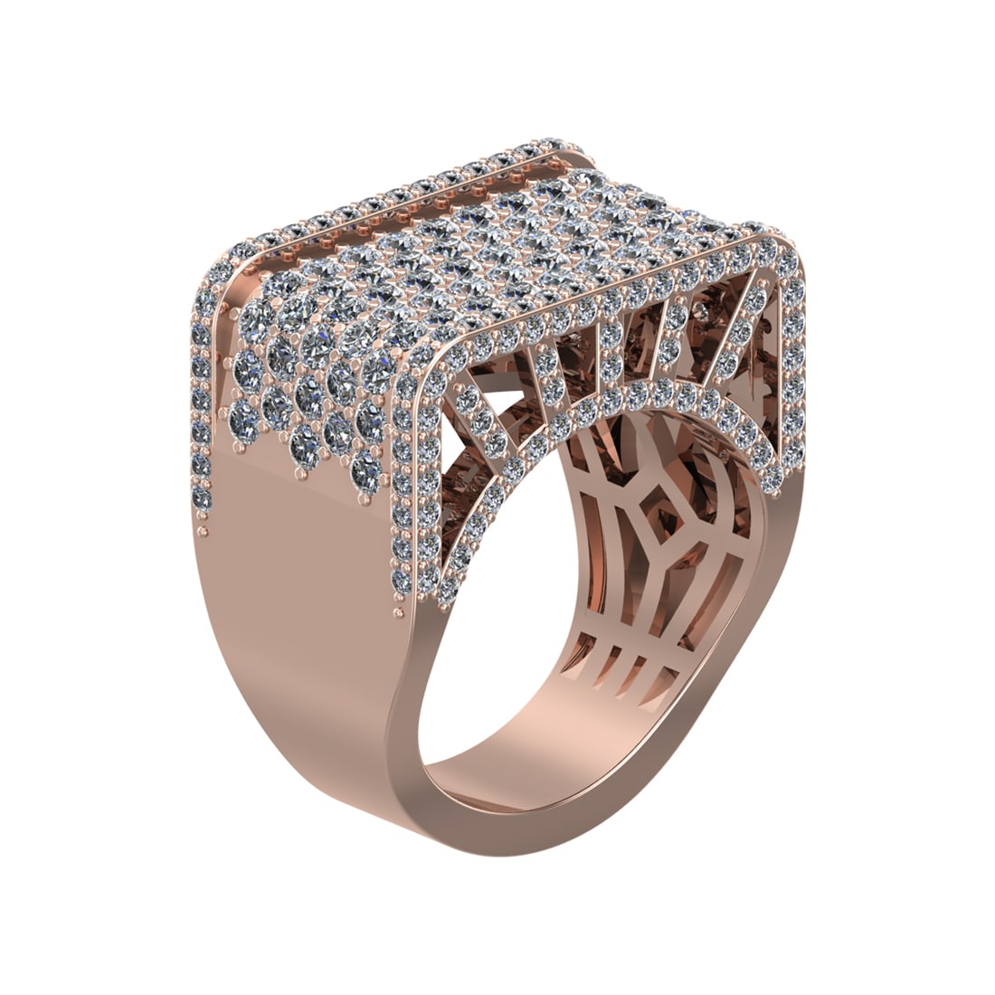 4.42 Ctw VS/SI1 Diamond 14k Rose Gold Engagement Ring (ALL DIAMOND ARE LAB (1 of 2)