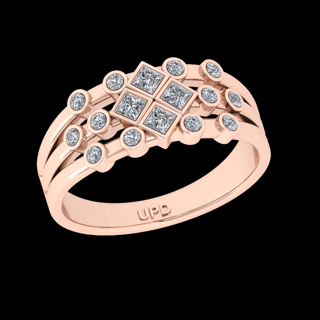 0.42 Ctw VS/SI1 Diamond Prong Set 18k Rose Gold Engagement Ring (ALL DIAMON: Total Daimond Weight :-0.42 Ctw Color : G-H Clarity : VS/SI1 Setting : Prong Metal Weight : Approx 5.45 gram 18k Rose Gold Engagement Ring Current Ring Size 7 (ALL DIAMOND ARE LAB GROWN) #3SS65648v15